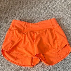 lululemon athletica Orange Athletic Shorts